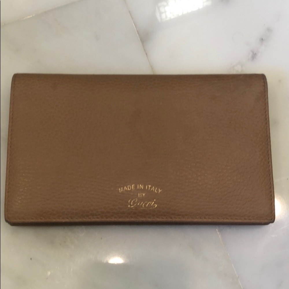 Gucci Large Leather Tan Wallet